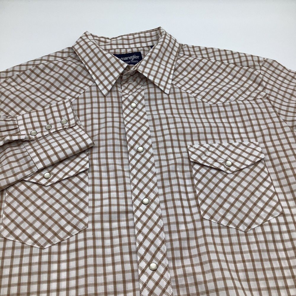 Wrangler Mens Long Sleeve Pearl‎ Snap Shirt Size 1X